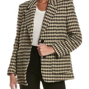 Boss Hugo boss Women's Black and Cream Tweed Jacket NWT